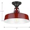 Progress Lighting Cedar Springs Collection Red One-Light Semi-Flush Mount P550070-039 - alternate 4